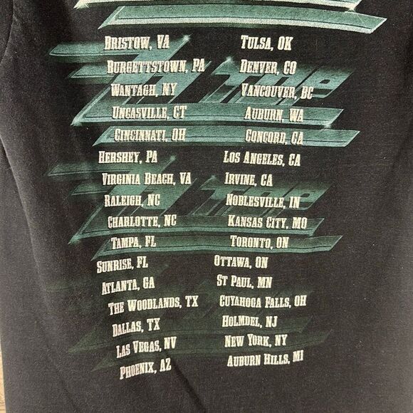 ZZ Top Black Band Concert Tee Shirt size S Small Fruit of the Loom Heavy Cotton - Picture 5 of 7